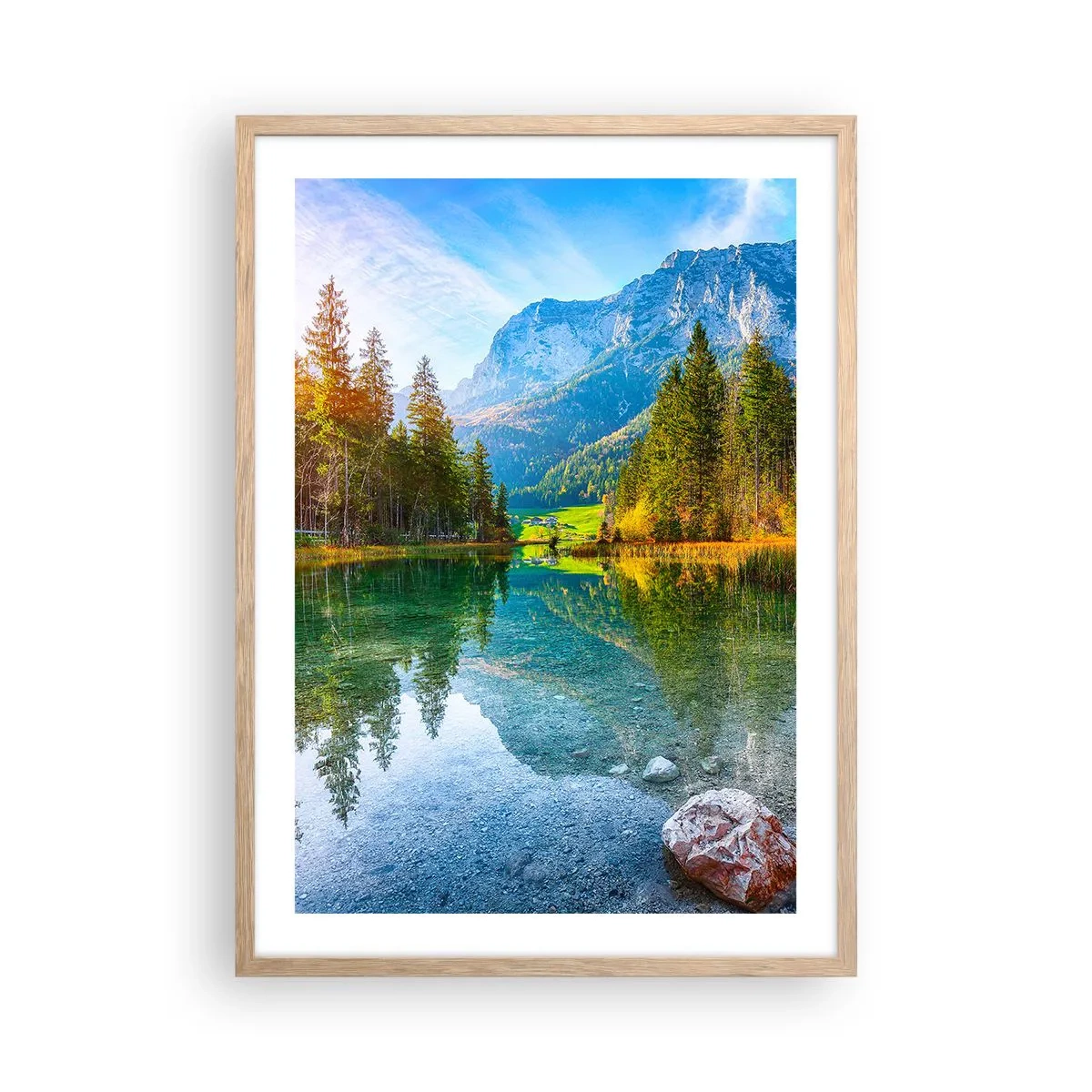 Poster in einem Rahmen aus heller Eiche - Die Sanftheit des Herbstes - 50x70 cm