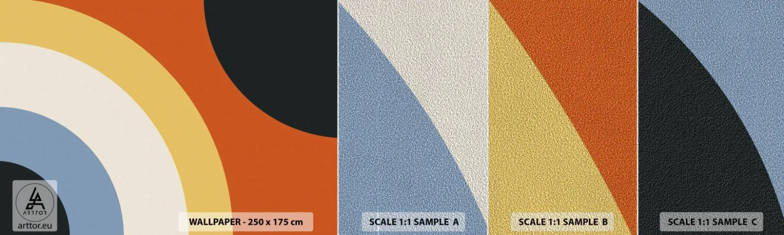 Fototapeten Muster Premium Sand - Zu mir selbst - Abstraktion, Stück, Moderne Kunst - 100x30 cm