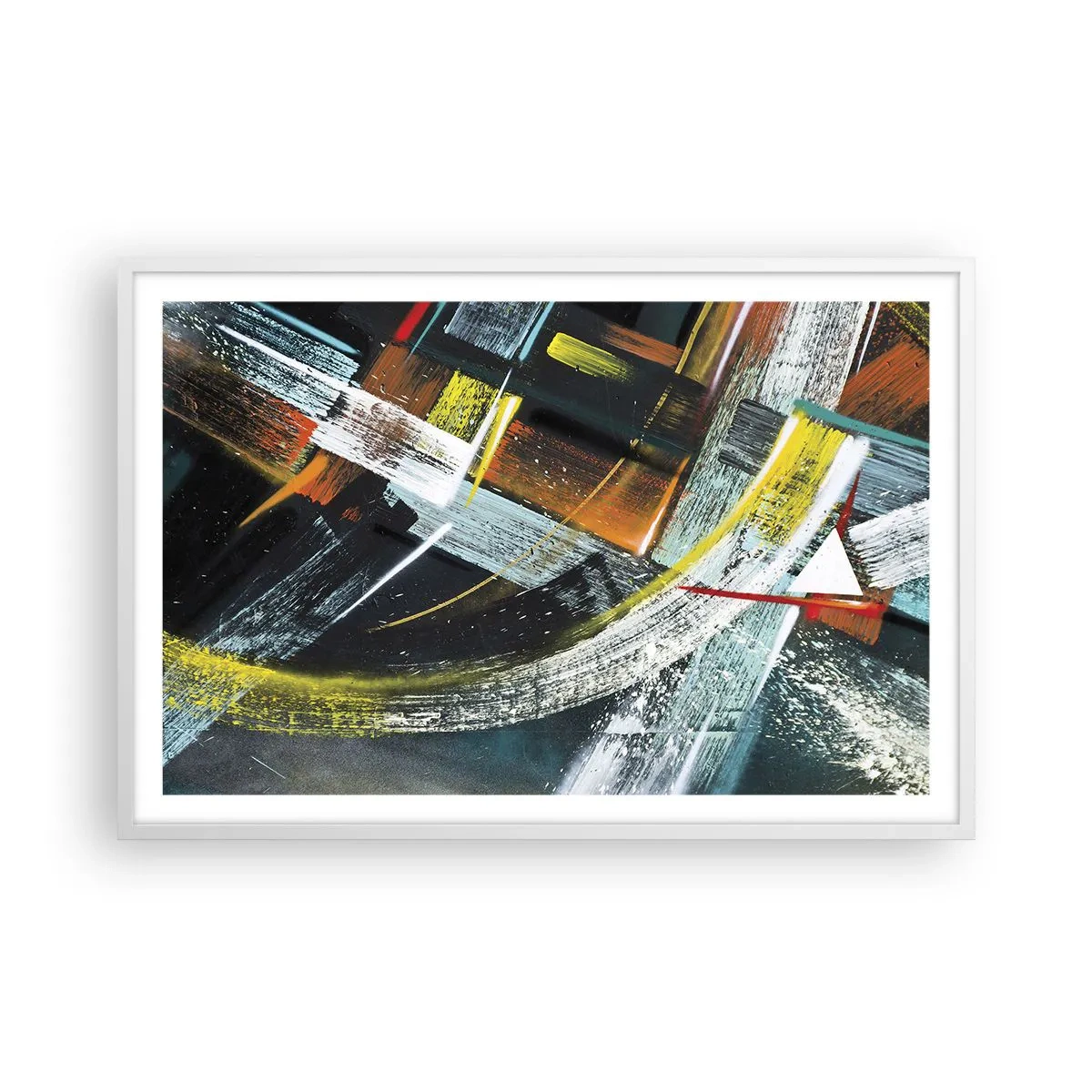 Poster in einem weißen Rahmen - Energie der Bewegung - 91x61 cm