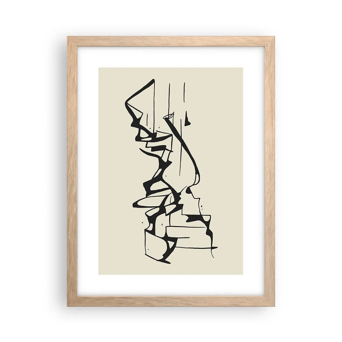 Poster in einem Rahmen aus heller Eiche - Vielleicht eine Landschaft - 30x40 cm