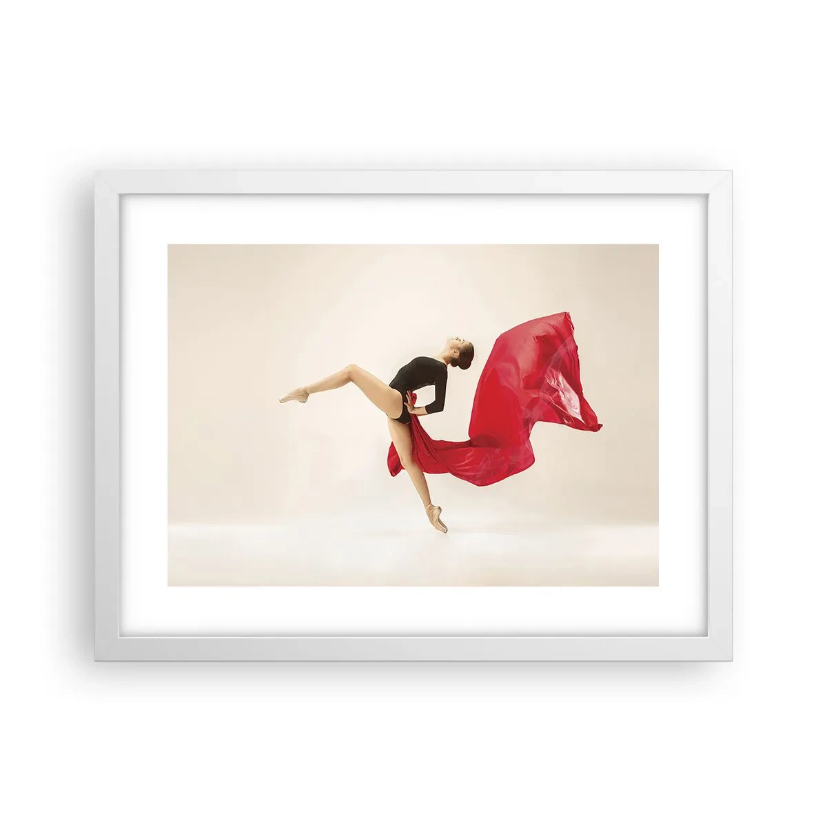 Poster in einem weißen Rahmen - Rot und Schwarz - 40x30 cm