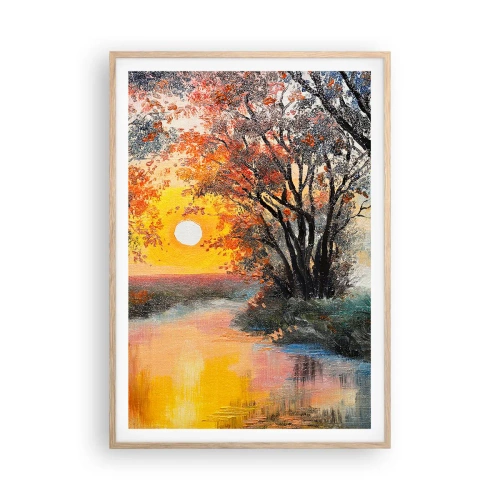 Poster in einem Rahmen aus heller Eiche - Herbststimmung - 70x100 cm