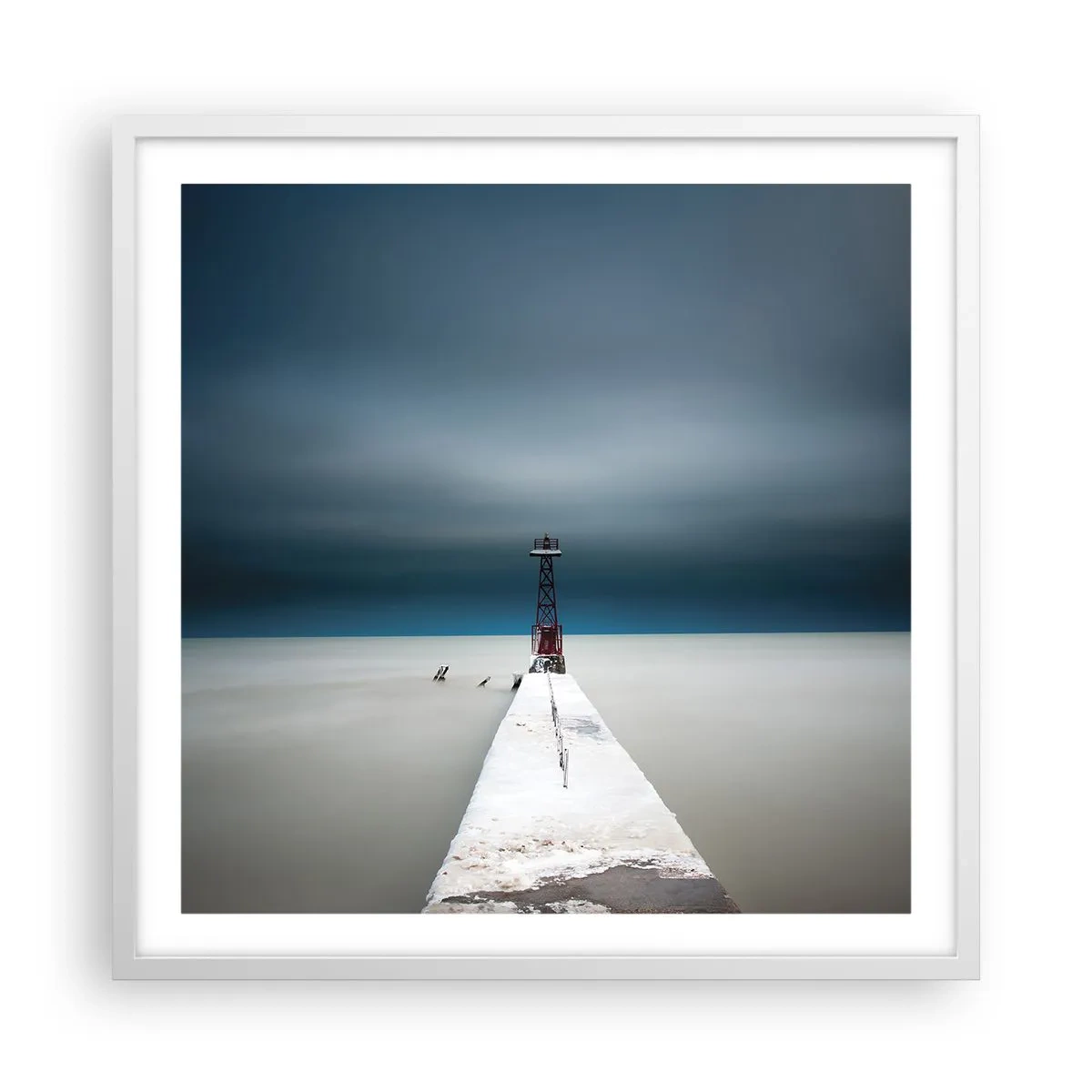 Poster in einem weißen Rahmen - Um der Weite zu begegnen - 60x60 cm