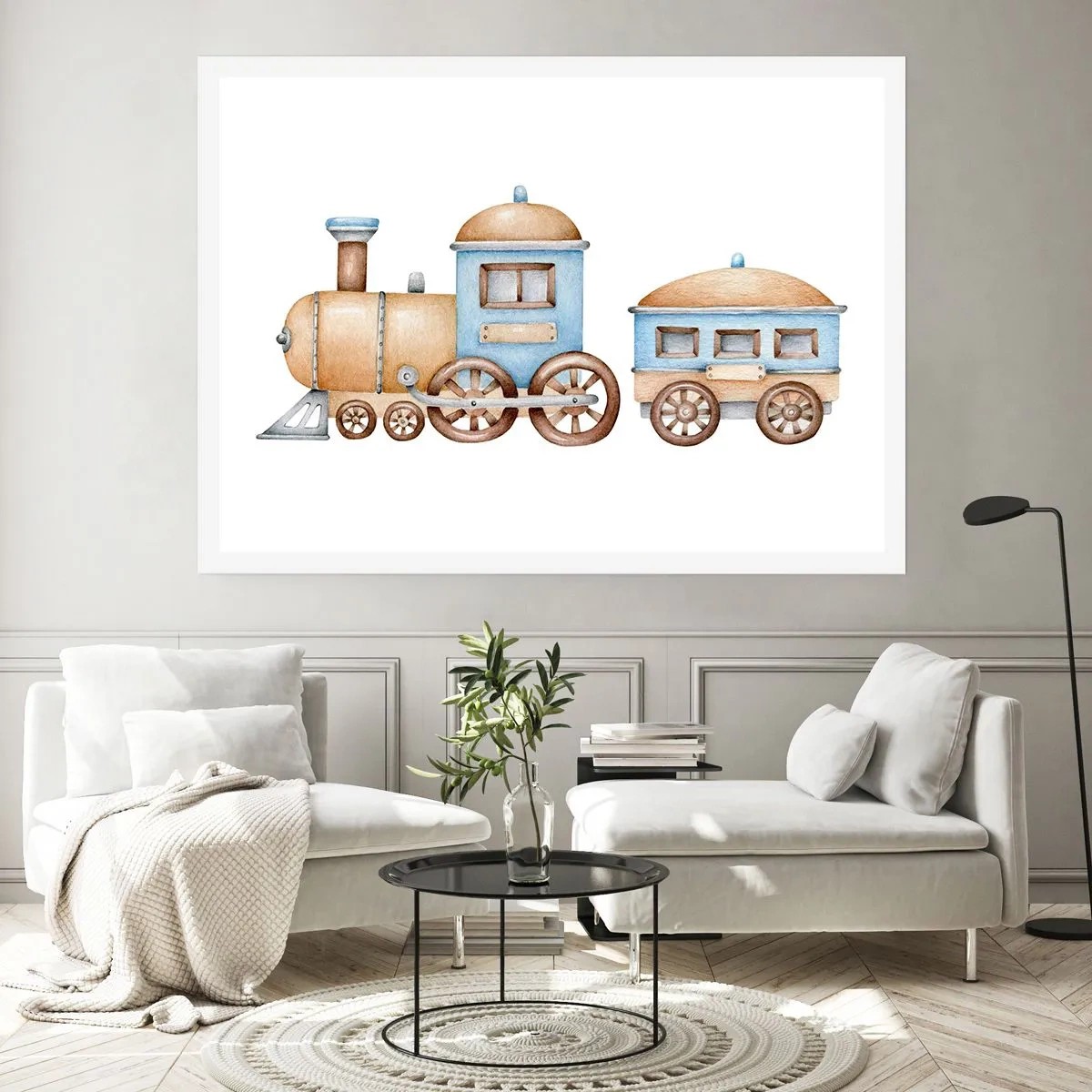 Poster - Am Bahnhof steht ... - 40x30 cm