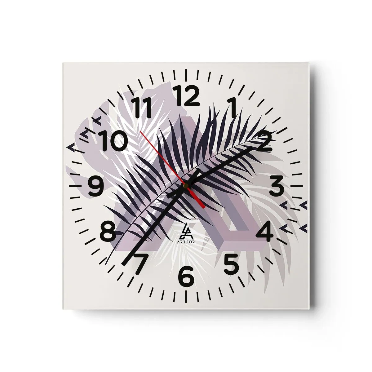Wanduhr - Glasuhr - Der Schatten des Schattens - 30x30 cm