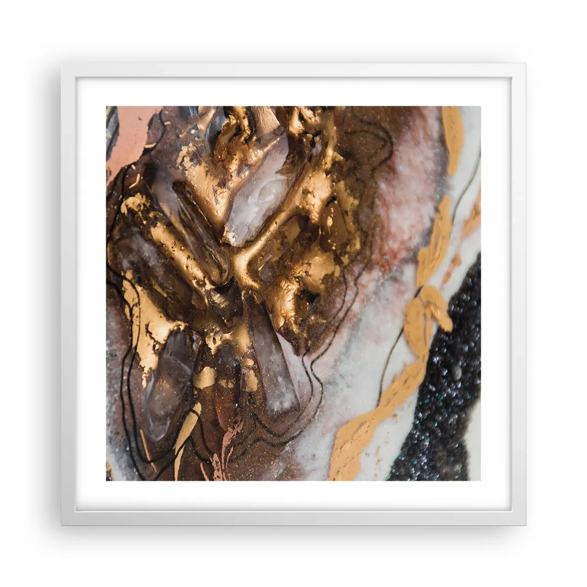 Poster in einem weißen Rahmen - Das Element der Erde - 50x50 cm