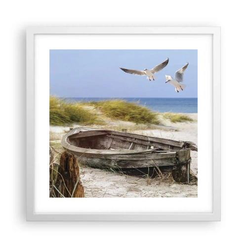Poster in einem weißen Rahmen - In Wind gebadet - 40x40 cm