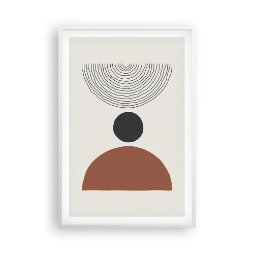 Poster in einem weißen Rahmen - Das Zentrum der Aufmerksamkeit - 61x91 cm