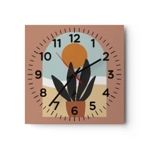 Wanduhr - Glasuhr - Kleine Freuden - 40x40 cm