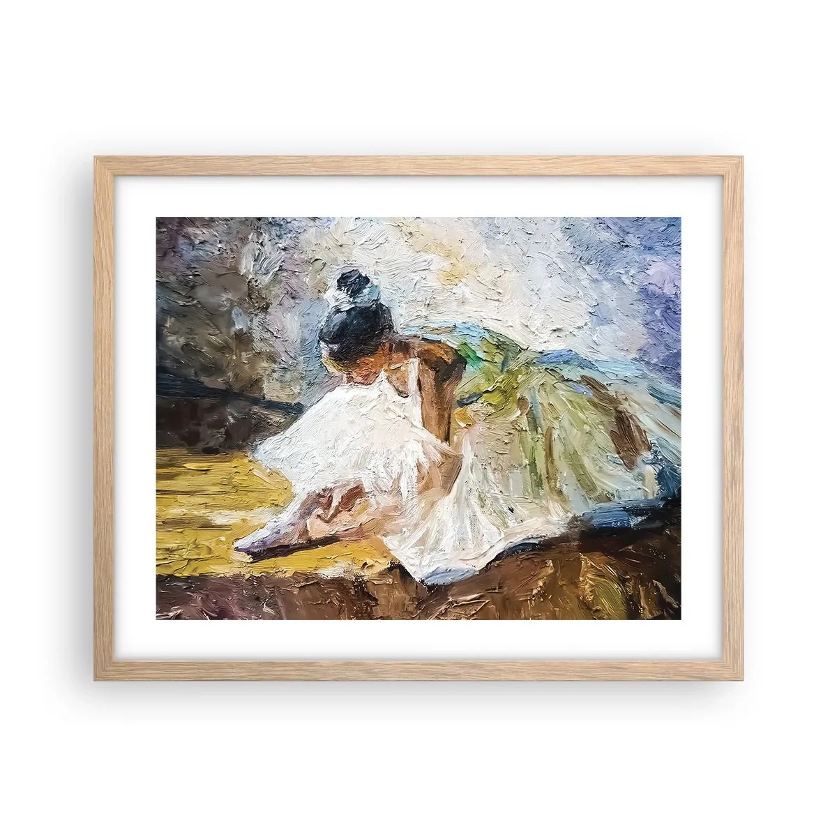 Poster in einem Rahmen aus heller Eiche - Aus einem Gemälde von Degas - 50x40 cm