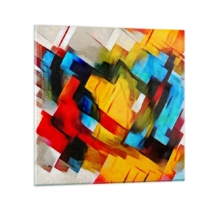 Glasbild - Bild auf glas - Ein bunter Interleaver - 30x30 cm