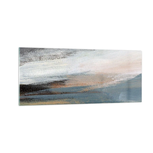 Glasbild - Bild auf glas - Abstraktion: nördliche Landschaft - 100x40 cm