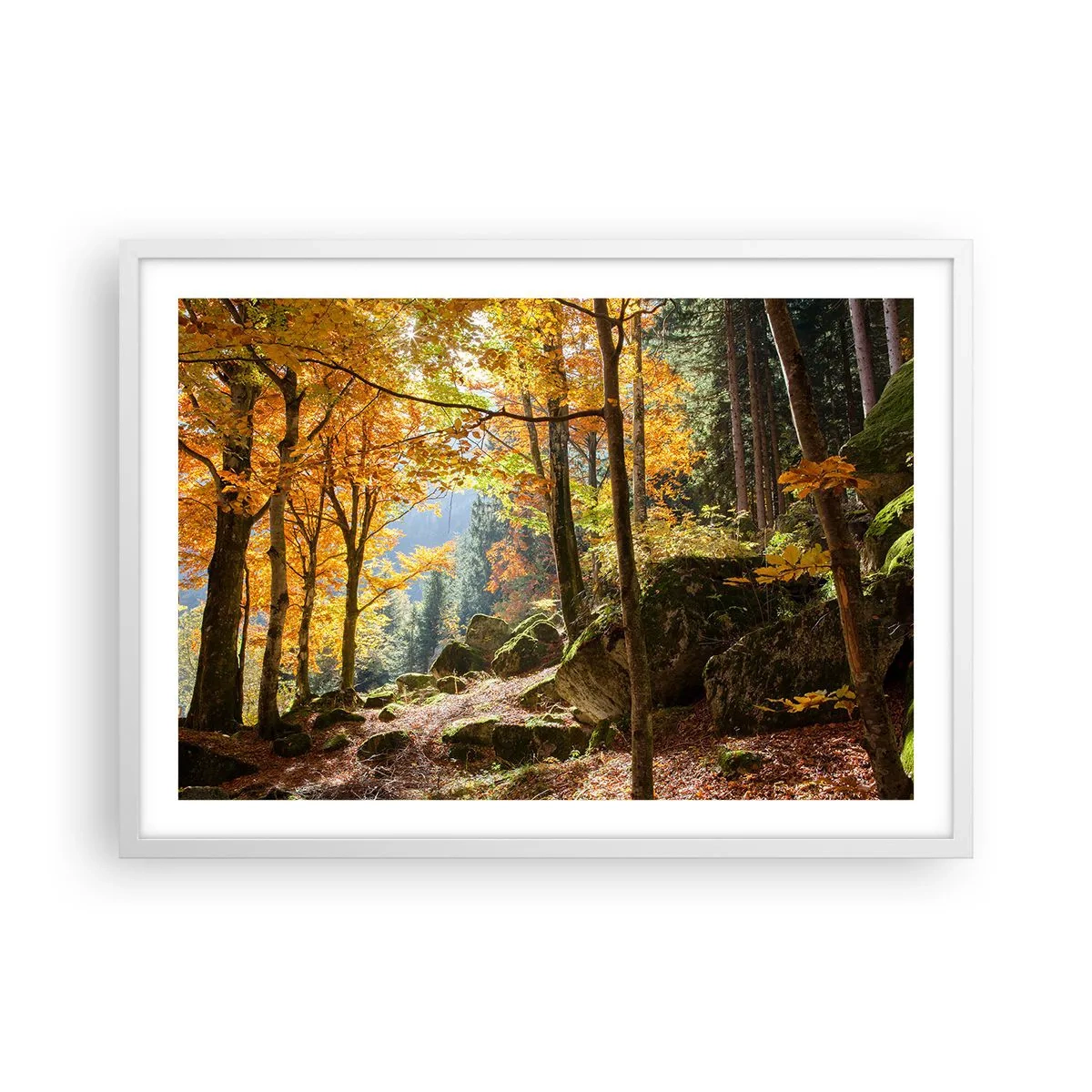 Poster in einem weißen Rahmen - Zeit zum Entspannen - 70x50 cm