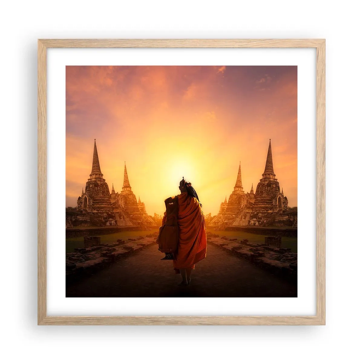 Poster in einem Rahmen aus heller Eiche - In Frieden für die Ewigkeit - 50x50 cm