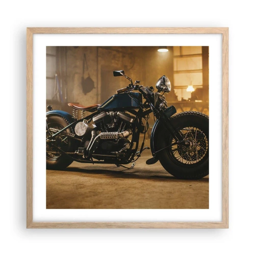 Poster in einem Rahmen aus heller Eiche - Ich kann alles  - 50x50 cm