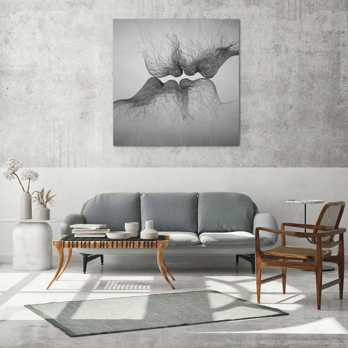 Glasbild - Bild auf glas - Kuss des Windes - 60x60 cm