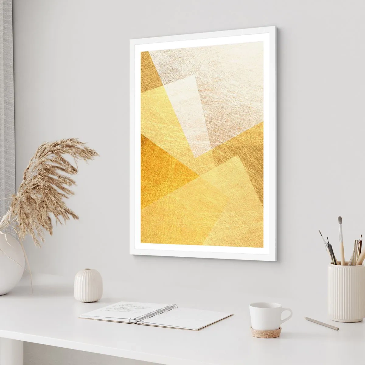 Poster in einem weißen Rahmen - Geometriewetter - 30x40 cm
