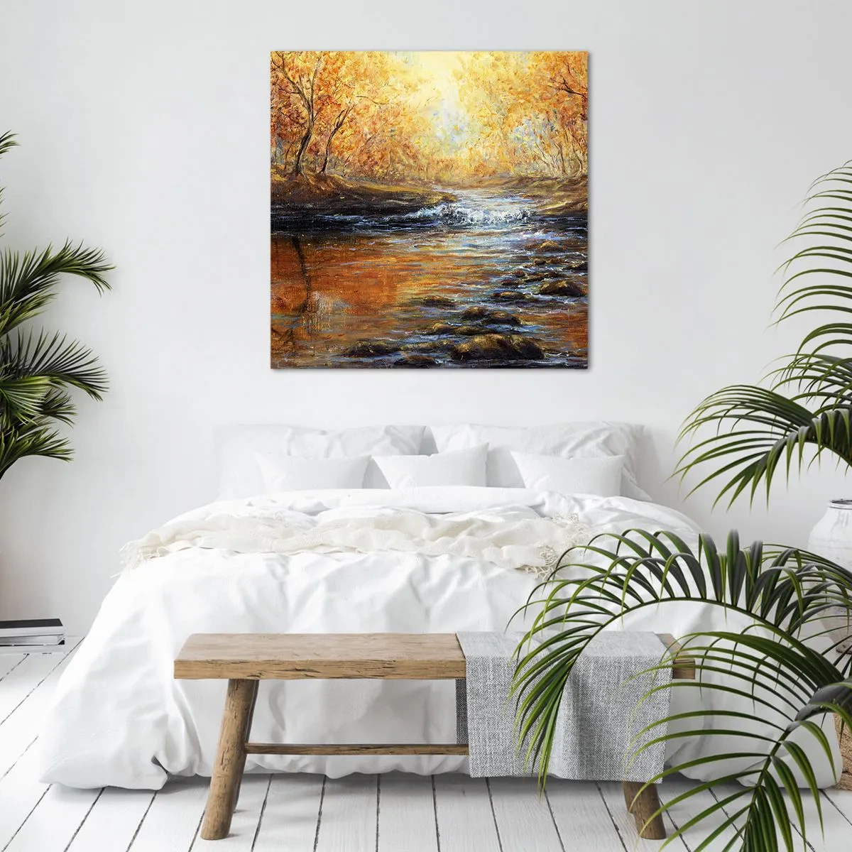 Bild auf Leinwand - Leinwandbild - Der goldene Strom - 50x50 cm