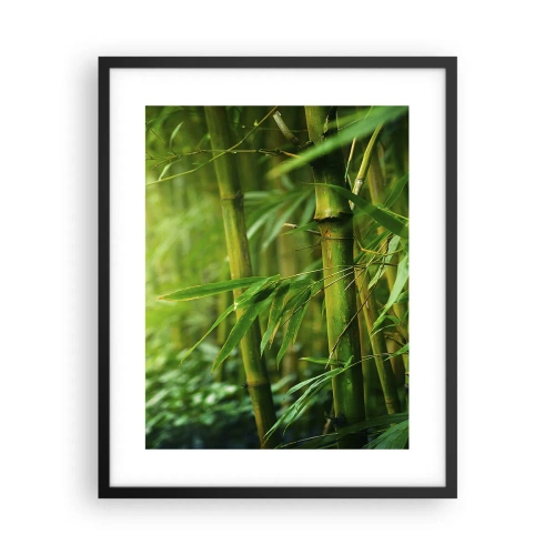 Poster in einem schwarzem Rahmen - Lerne Grün selbst kennen - 40x50 cm