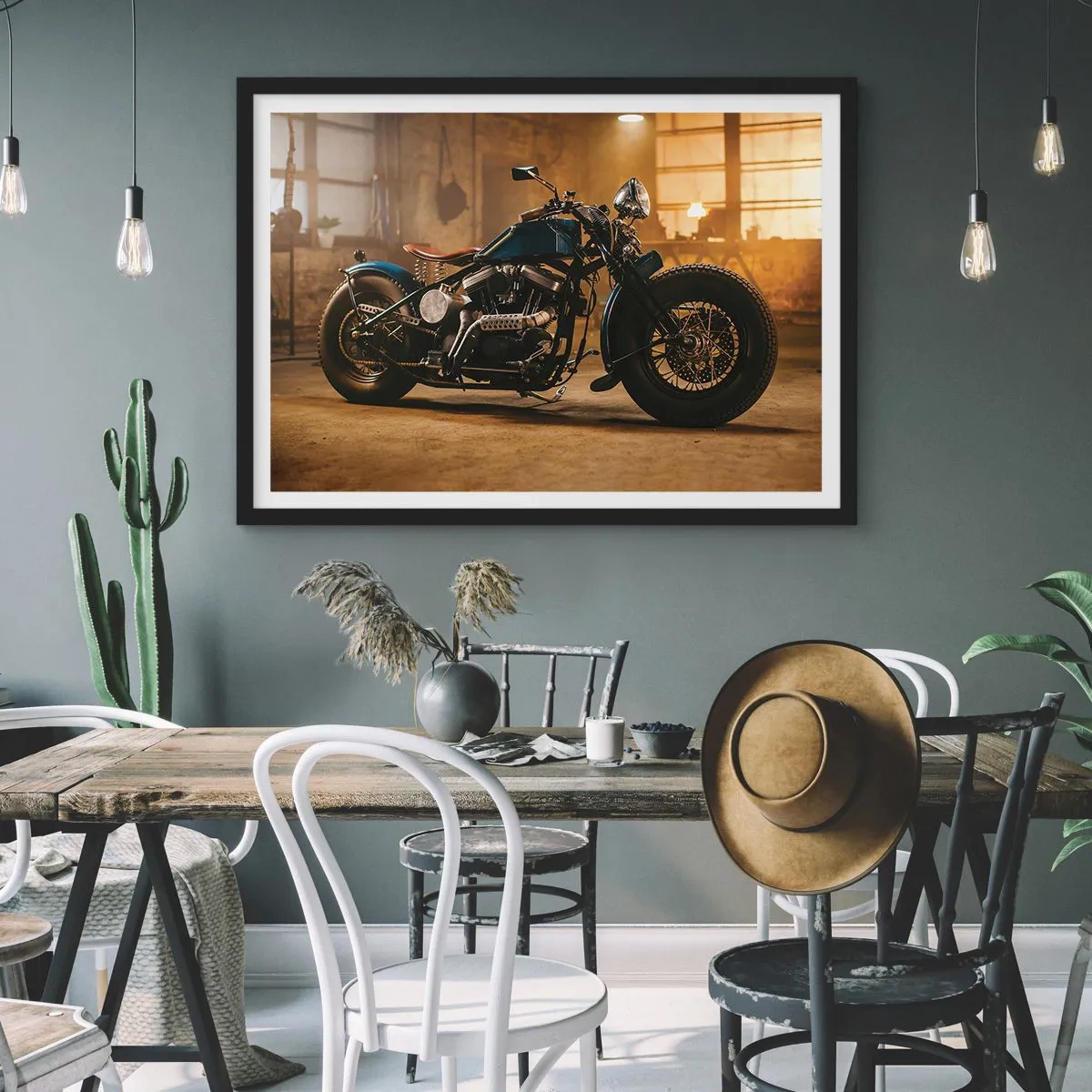 Poster in einem schwarzem Rahmen - Ich kann alles - 50x40 cm
