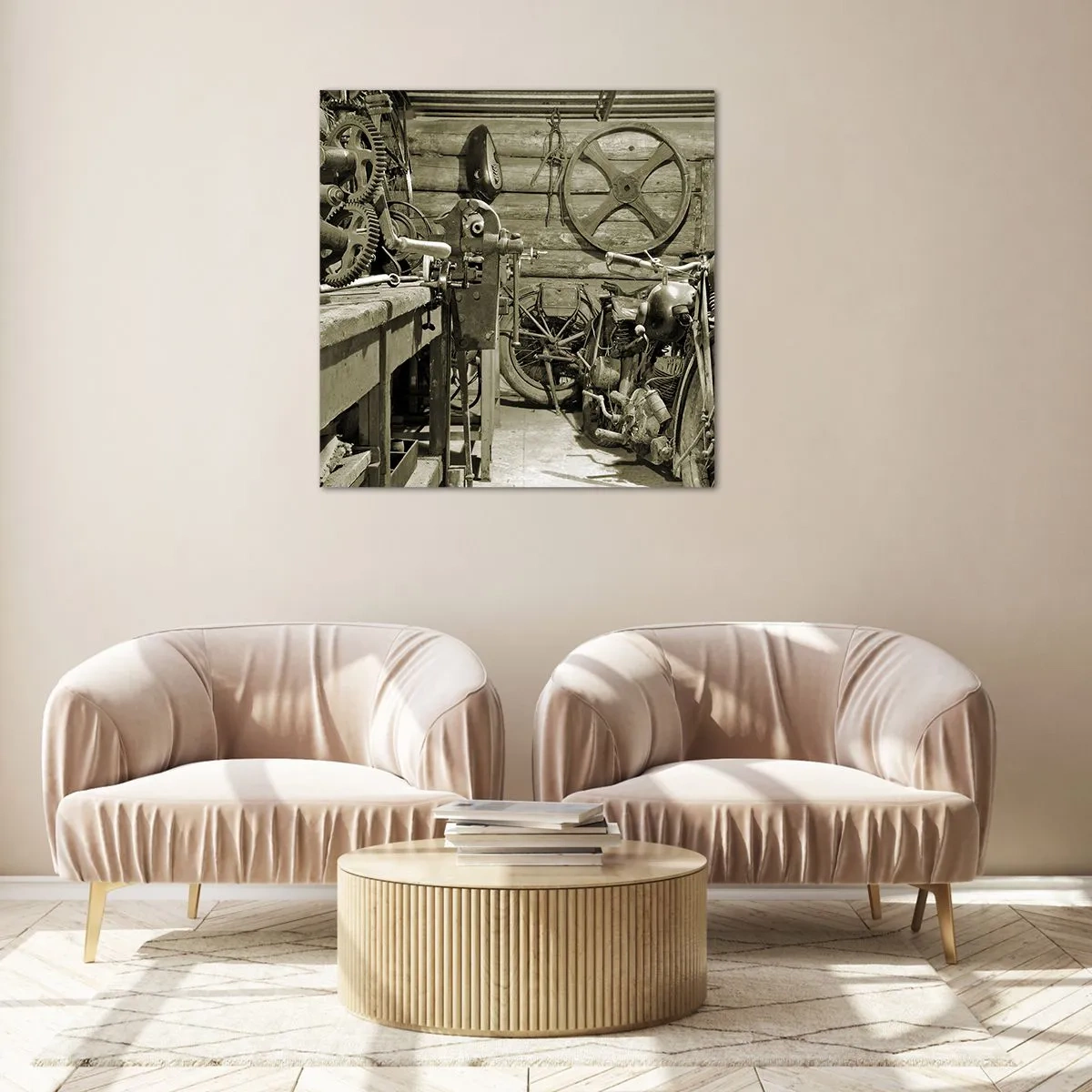 Glasbild - Bild auf glas - Im Schuppen von Onkel Władek - 50x50 cm