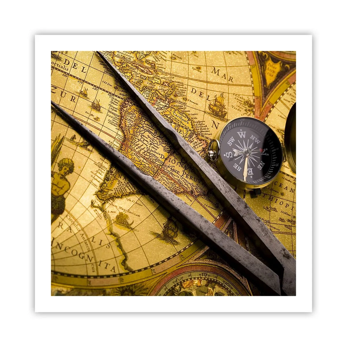 Poster - Wo sind diese Schätze? - 60x60 cm