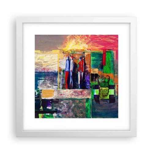 Poster in einem weißen Rahmen - Beziehungen und Emotionen - 30x30 cm