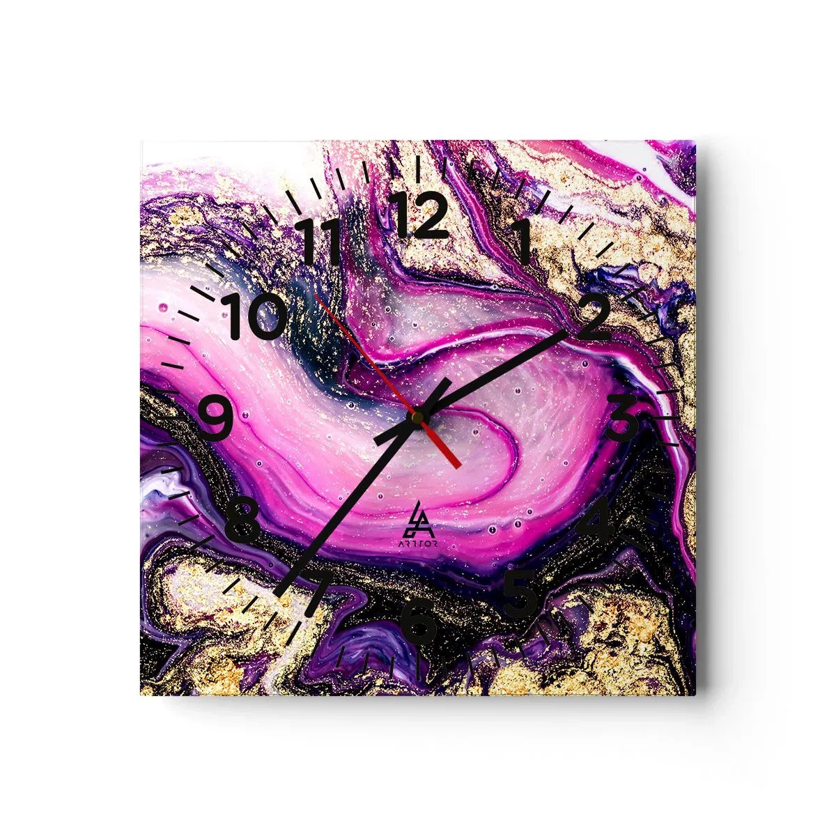 Wanduhr - Glasuhr - Ein Moment hinter den Kulissen - 40x40 cm