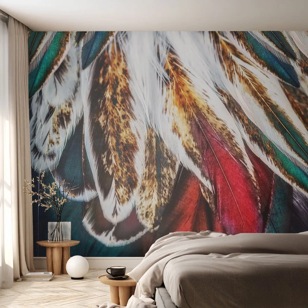 Fototapete Standard Eco - Geheimnisse des Fliegens - Abstraktion, Stück, Boho - 450x315 cm