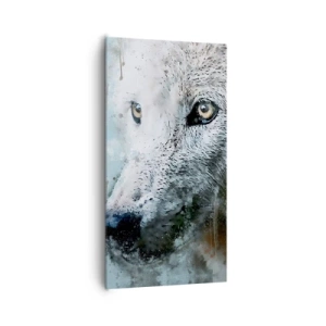 Bild auf Leinwand - Leinwandbild - Lerne die Wolfsseele kennen - 65x120 cm