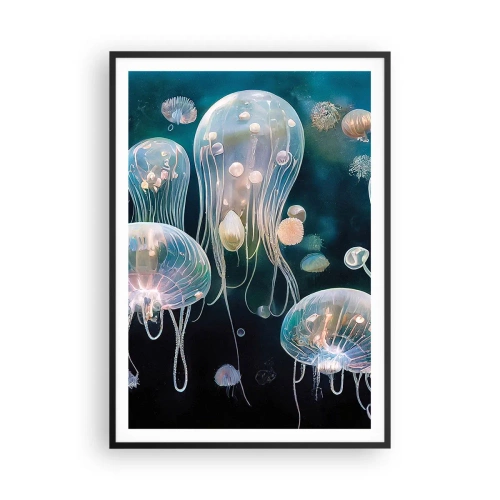 Poster in einem schwarzem Rahmen - Unterwasserball - 70x100 cm