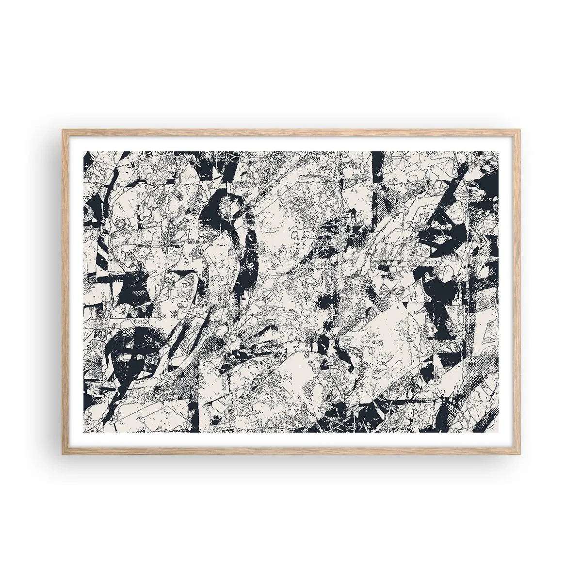 Poster in einem Rahmen aus heller Eiche - Durchdringung der Gegensätze - 100x70 cm