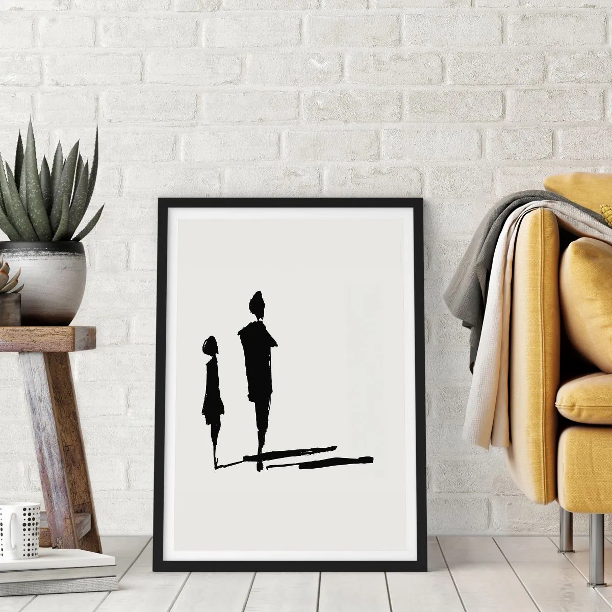 Poster in einem schwarzem Rahmen - Mit Sicherheit zusammen? - 70x100 cm