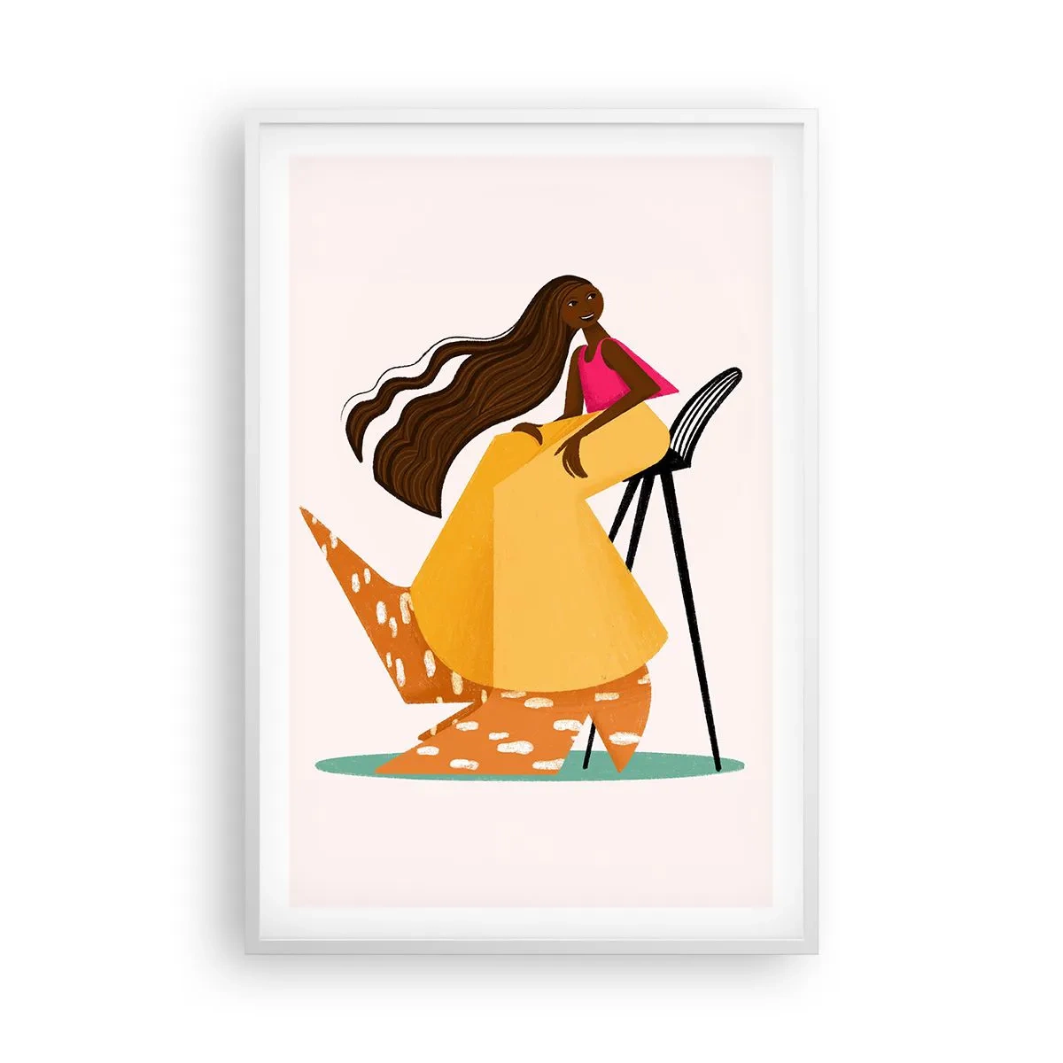 Poster in einem weißen Rahmen - Mode macht auch Spaß - 61x91 cm