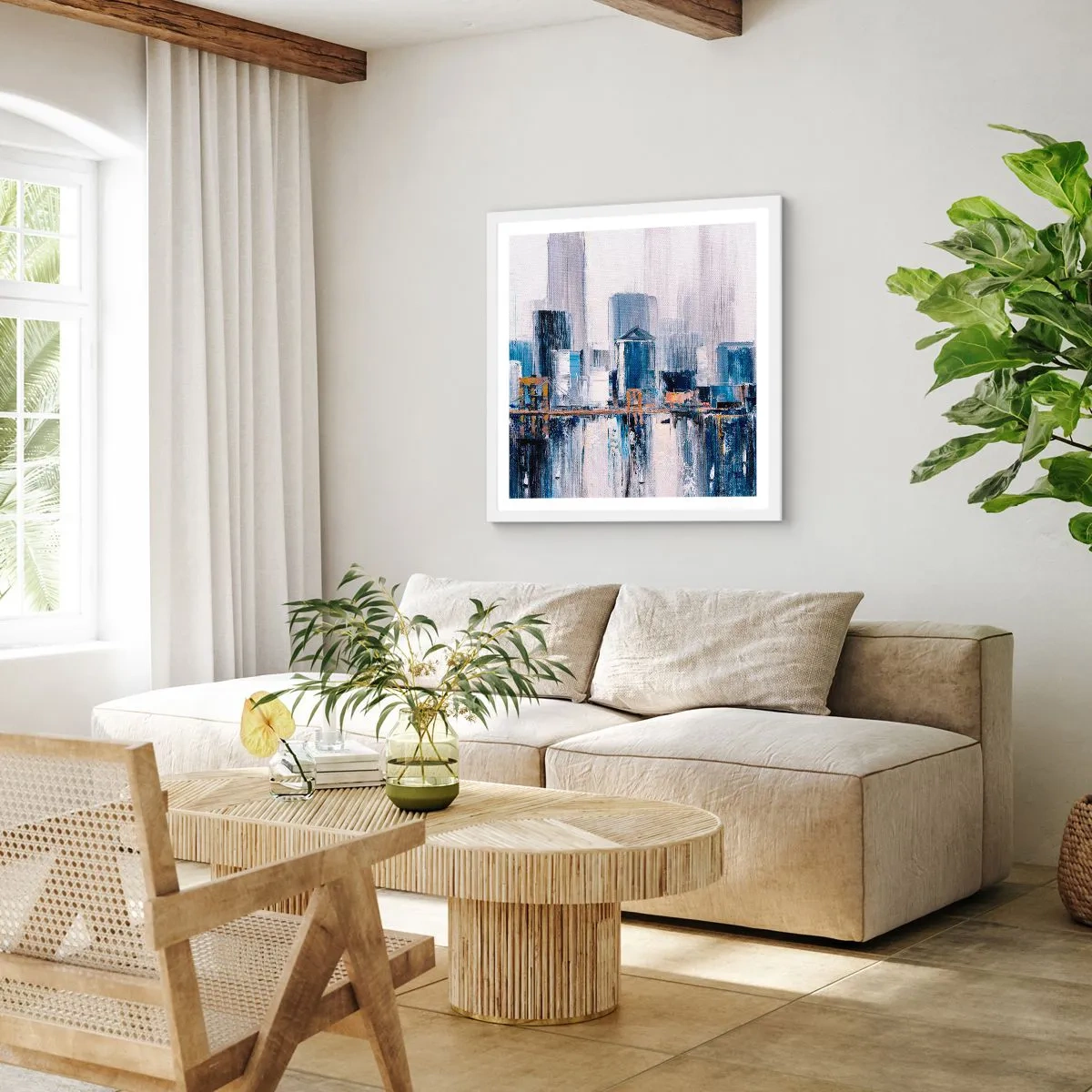 Poster in einem weißen Rahmen - New Yorker Eindruck - 40x40 cm