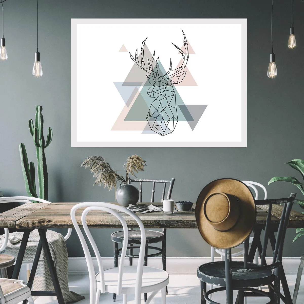 Poster - In einem geometrischen Wald - 50x40 cm