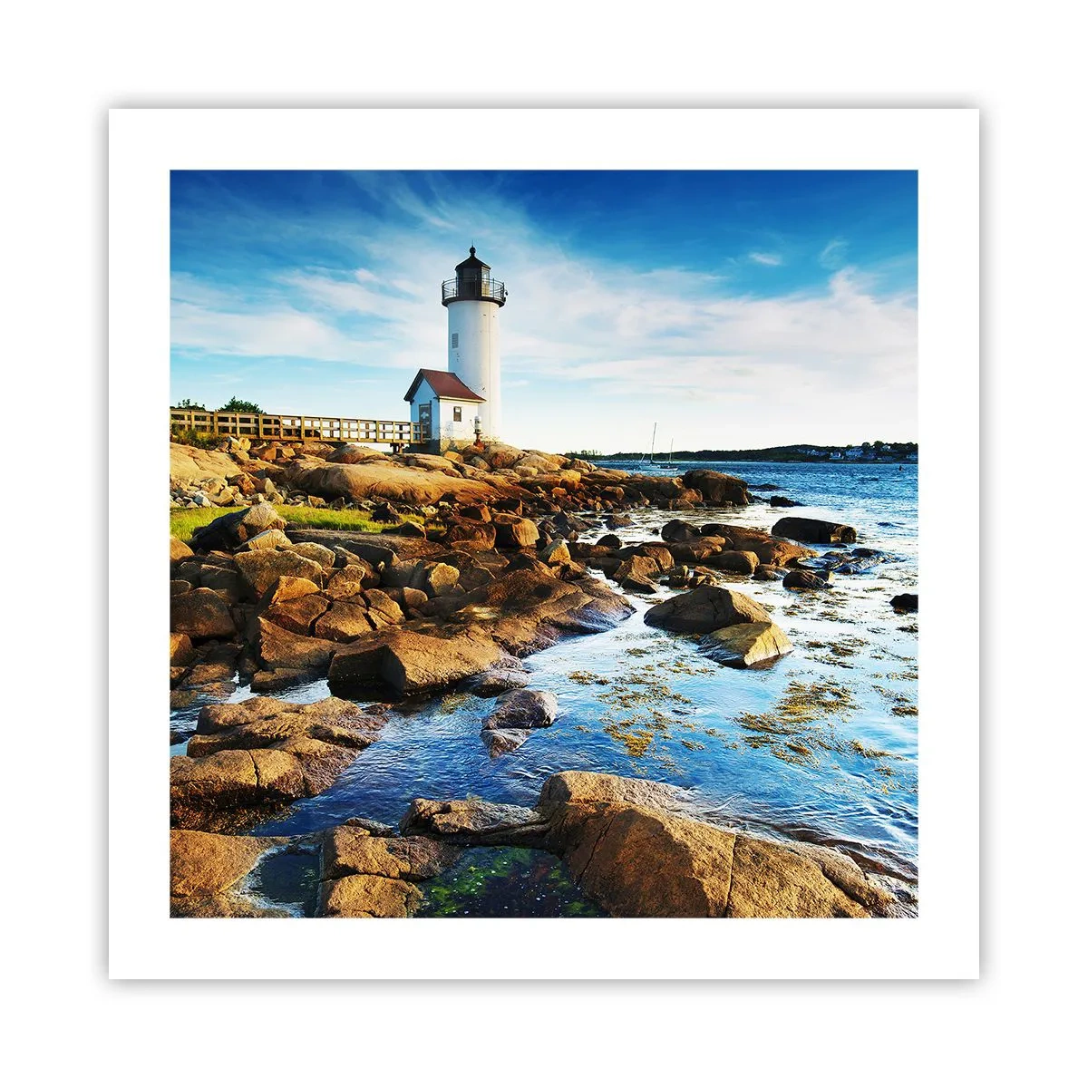 Poster - Komm glücklich zurück, ich warte - 50x50 cm