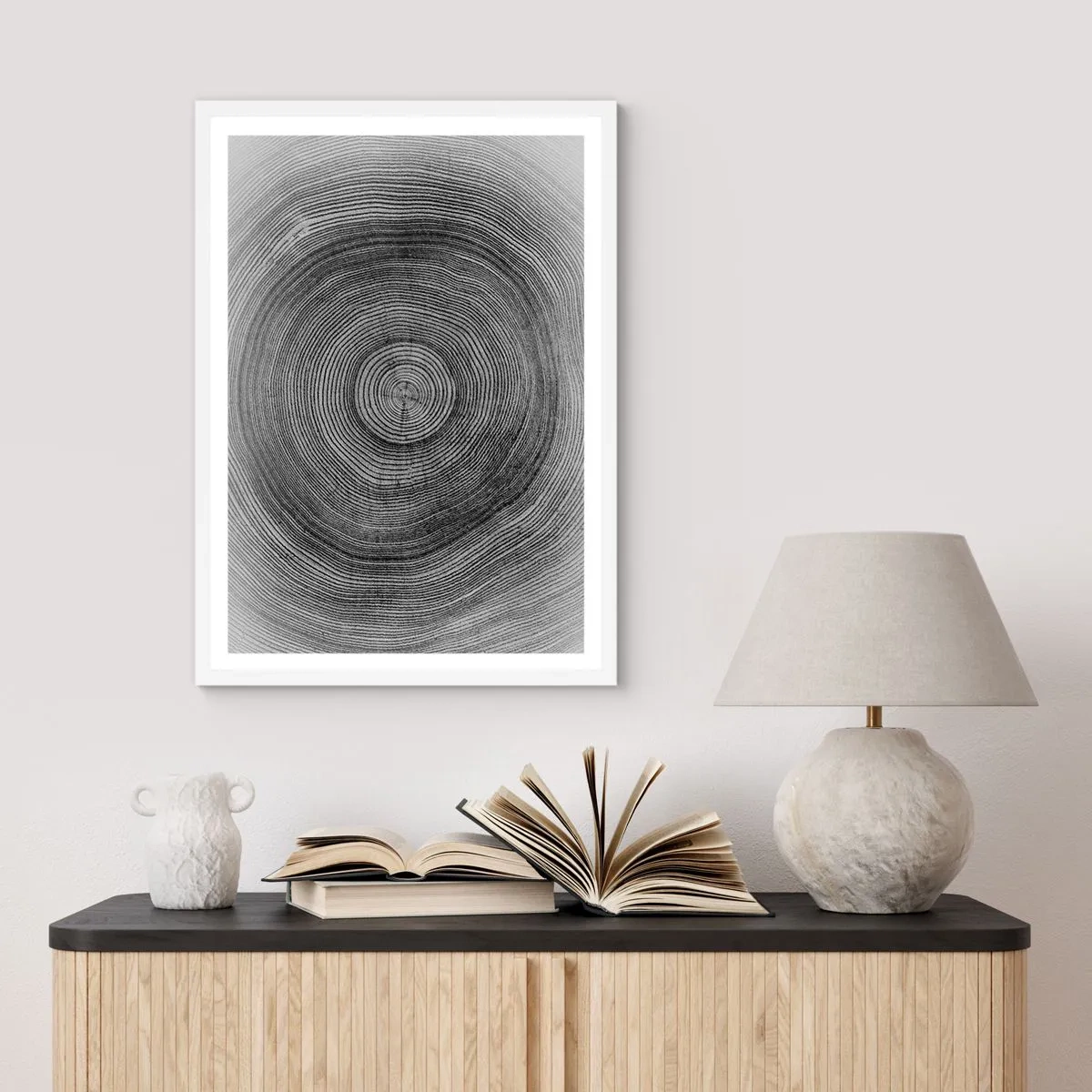 Poster in einem weißen Rahmen - Zeichen der Zeit - 30x40 cm