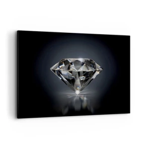 Bild auf Leinwand - Leinwandbild - Eine künstlerische Interpretation eines Diamanten auf dunklem Hintergrund - 120x80cm - Beste Freundin - Moderne Wanddekoration für Wohnzimmer und Schlafzimmer ARTTOR