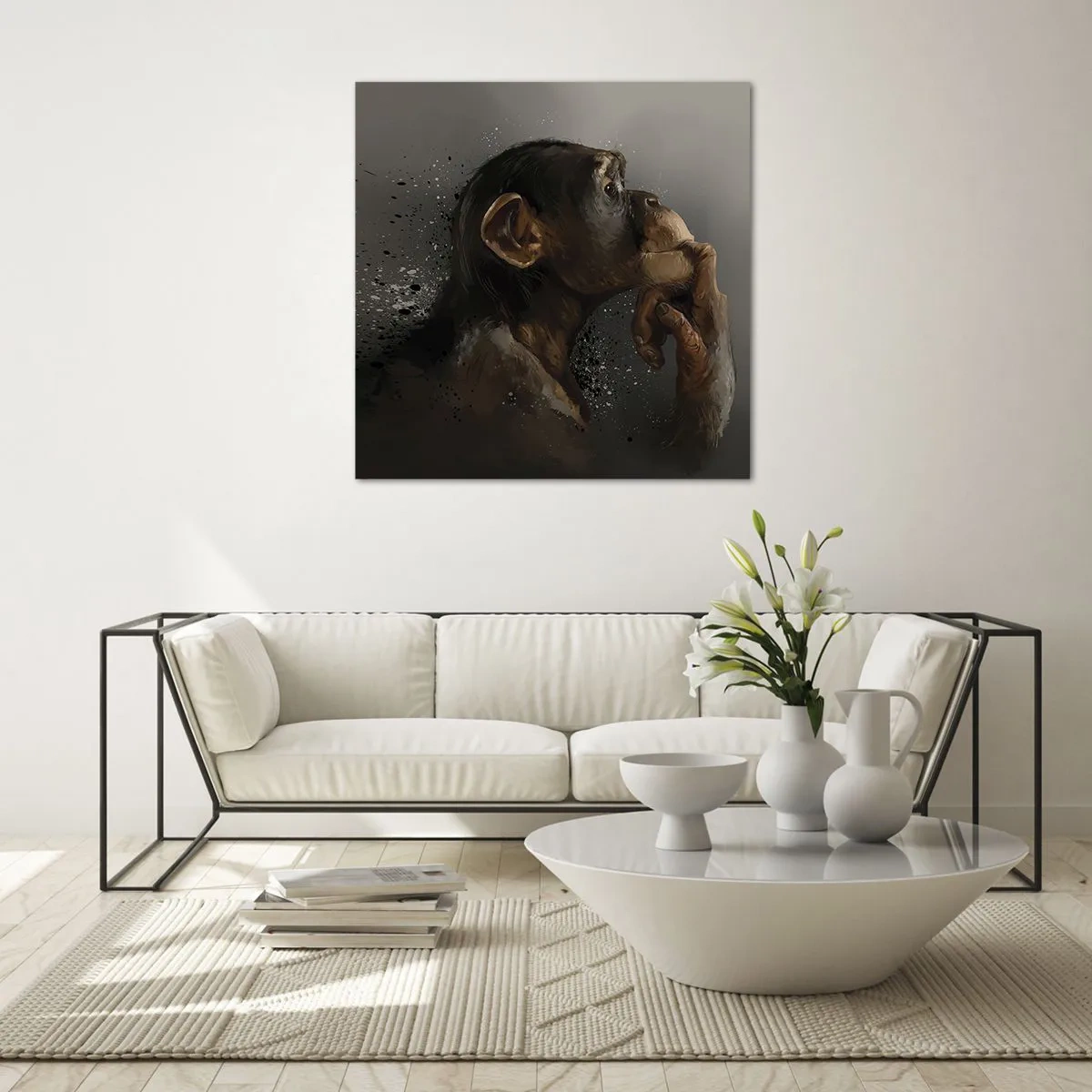 Glasbild - Bild auf glas - Sicherlich ein Denker - 70x70 cm