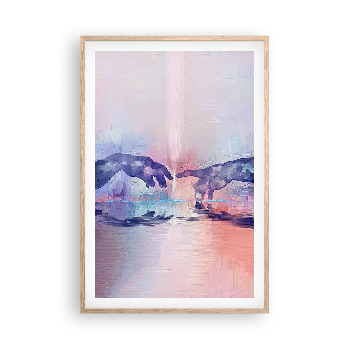 Poster in einem Rahmen aus heller Eiche - Göttlicher Funke des Lebens - 61x91 cm