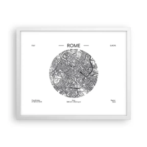 Poster in einem weißen Rahmen - Anatomie von Rom - 50x40 cm
