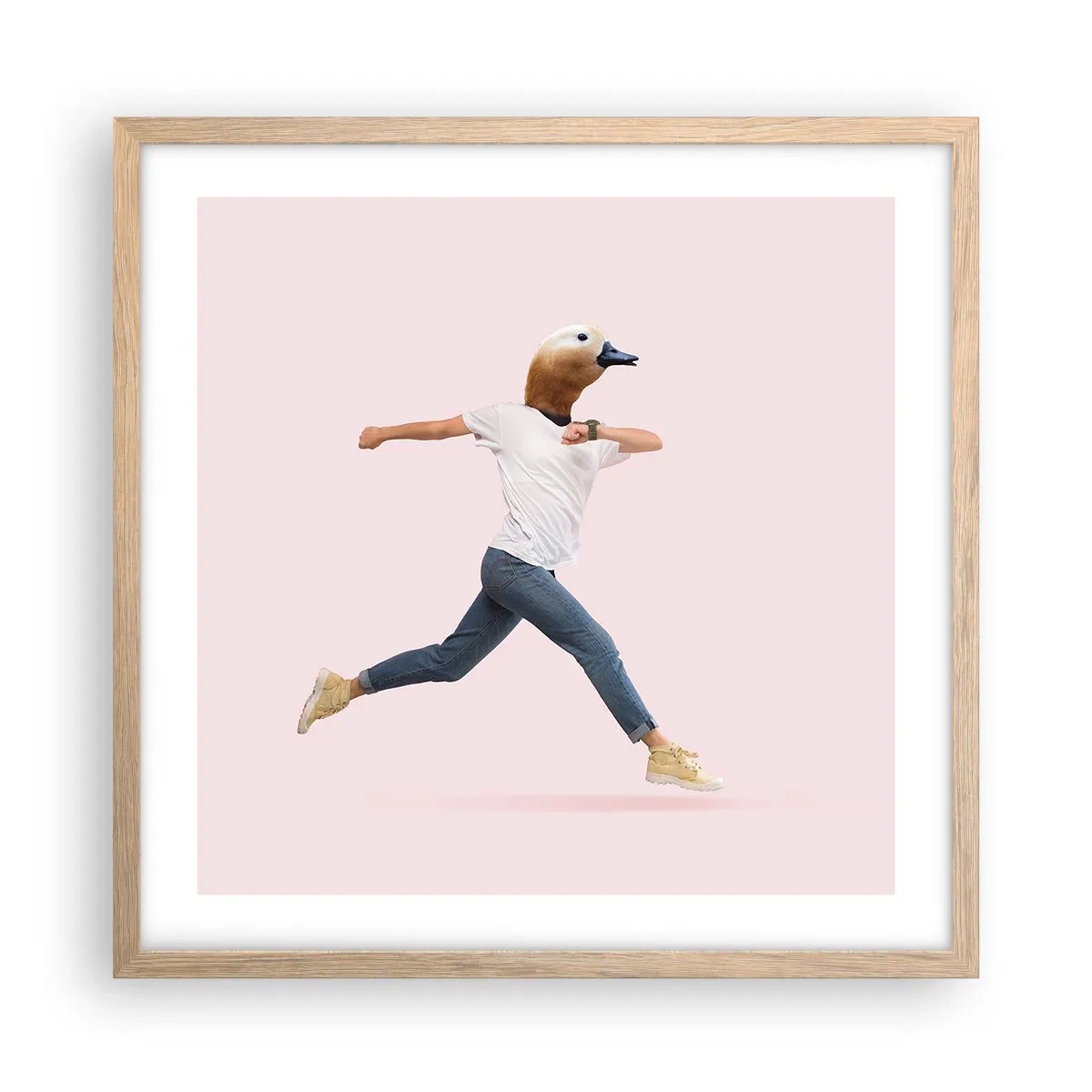 Poster in einem Rahmen aus heller Eiche - Eine Prise Absurdität - 50x50 cm