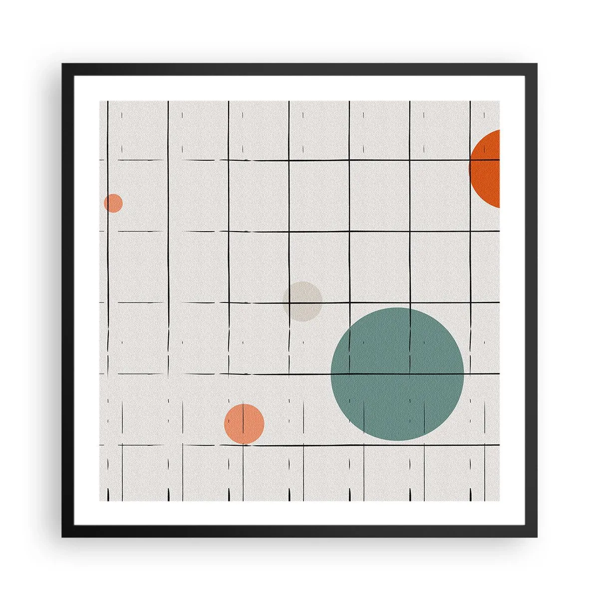 Poster in einem schwarzem Rahmen - Gefangen. Wir oder sie? - 60x60 cm