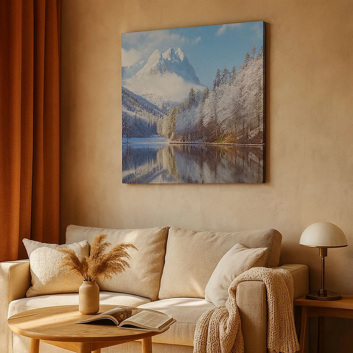 Bild auf Leinwand - Leinwandbild - Schneefang - 30x30 cm