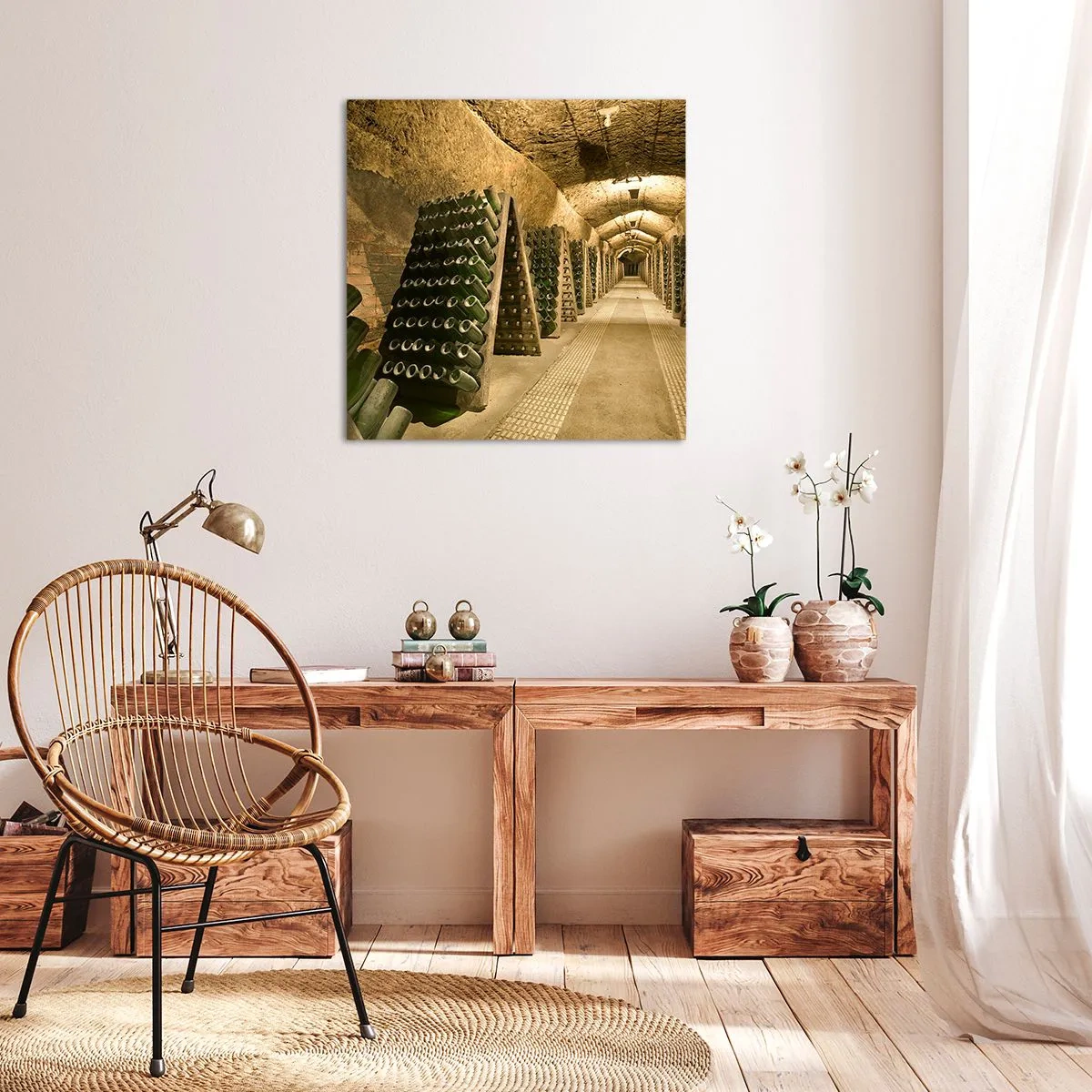 Bild auf Leinwand - Leinwandbild - Die Geburt des Geschmacks - 60x60 cm