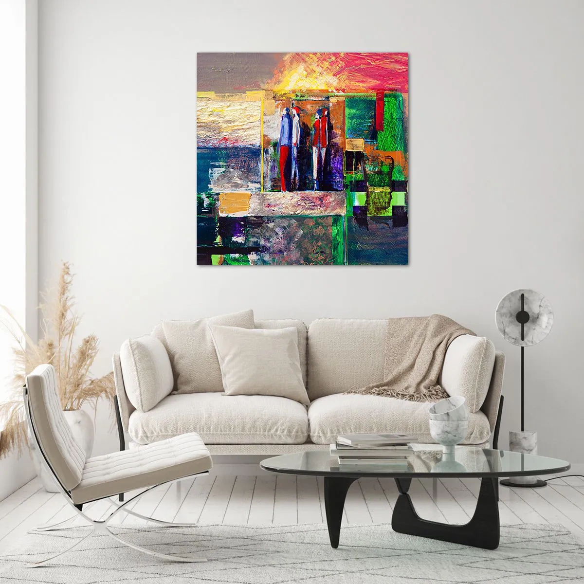 Glasbild - Bild auf glas - Beziehungen und Emotionen - 30x30 cm