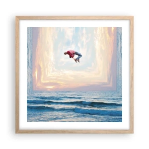 Poster in einem Rahmen aus heller Eiche - In eine andere Dimension - 50x50 cm