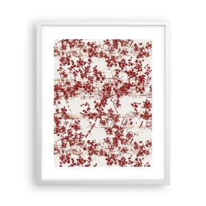 Poster in einem weißen Rahmen - Wie alter Perkal - 40x50 cm