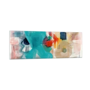 Glasbild - Bild auf glas - Buntes Spiel - 90x30 cm
